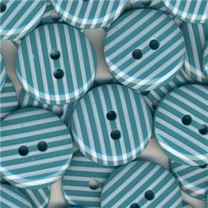 Stripe Button - Turquoise